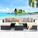 Vitesse 5/7 Pieces L Shaped Modular Patio Furniture Sets with Ottoman PF01Vitesse 5/7 Pieces L Shaped Modular Patio Furniture Sets with Ottoman PF01
