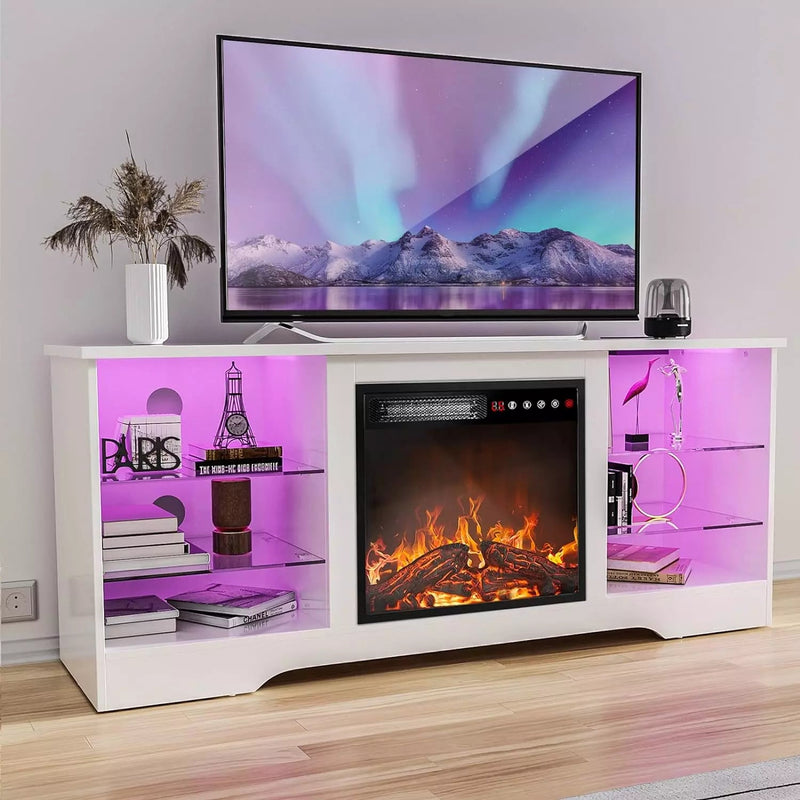 Vitesse 58 Inches Fireplace TV Stand for TVs up to 65 Inches Console w