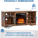 Vitesse 58 Inches Fireplace TV Stand with 18''Fireplace