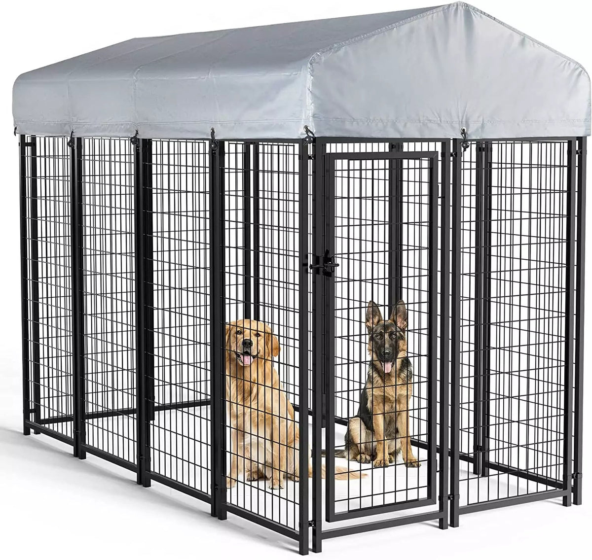 LEMBERI 8x4x6 FT Outdoor Dog Kennel for Large Dogs PLB02