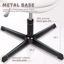 PUKAMI Armless Office Desk Chair No Wheels,PU Leather Criss Cross Legged Chair Vitesse Home