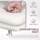 PUKAMI Armless Office Desk Chair No Wheels,PU Leather Criss Cross Legged Chair Vitesse Home