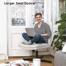 PUKAMI Armless Pu Leather High Back Wide Seat Office Desk Chair Vitesse Home