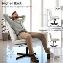 PUKAMI Armless Pu Leather High Back Wide Seat Office Desk Chair Vitesse Home