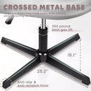 PUKAMI Armless Pu Leather High Back Wide Seat Office Desk Chair Vitesse Home