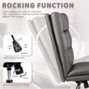 PUKAMI Armless Pu Leather High Back Wide Seat Office Desk Chair Vitesse Home