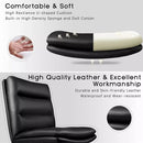 PUKAMI Armless Pu Leather High Back Wide Seat Office Desk Chair Vitesse Home
