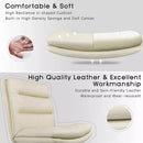 PUKAMI Armless Pu Leather High Back Wide Seat Office Desk Chair Vitesse Home