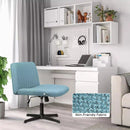 PUKAMI Armless Swivel Office Chair, Height Adjustable Wide Seat Vanity Chair OF06 Vitesse Home