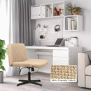 PUKAMI Armless Swivel Office Chair, Height Adjustable Wide Seat Vanity Chair OF06 Vitesse Home