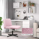 PUKAMI Armless Swivel Office Chair, Height Adjustable Wide Seat Vanity Chair OF06 Vitesse Home