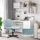 PUKAMI Armless Swivel Office Chair, Height Adjustable Wide Seat Vanity Chair OF06 Vitesse Home