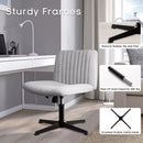 PUKAMI Armless Swivel Office Chair, Height Adjustable Wide Seat Vanity Chair OF06 Vitesse Home