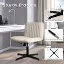 PUKAMI Armless Swivel Office Chair, Height Adjustable Wide Seat Vanity Chair OF06 Vitesse Home