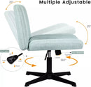 PUKAMI Armless Swivel Office Chair, Height Adjustable Wide Seat Vanity Chair OF06 Vitesse Home