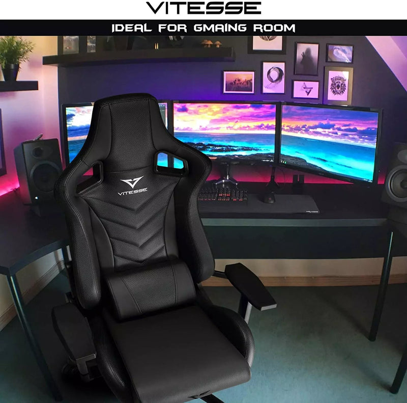 Vitesse Big and Tall Arm-Adjustable Gaming Chair with High Back VGC02 Vitesse Home