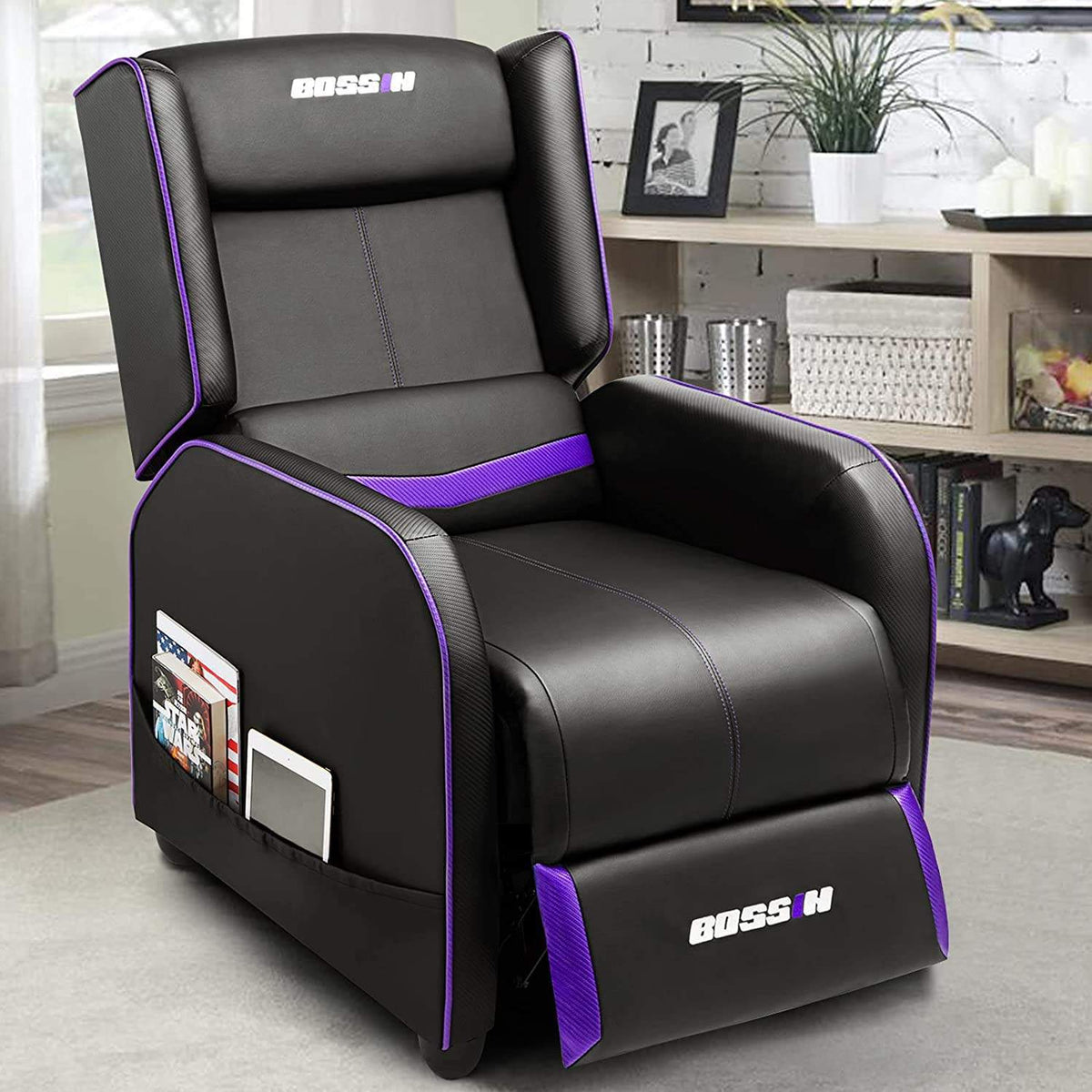 Leather gaming recliner discount