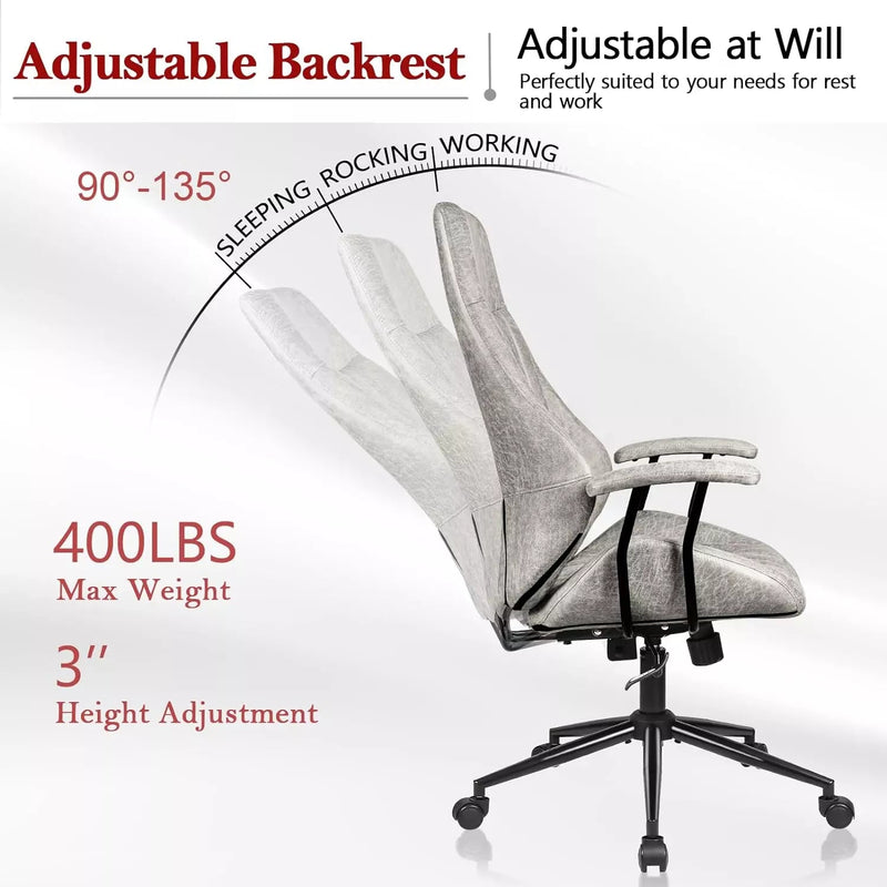 VITESSE Ergonomic Home Office Desk Chair Modern Leather Computer Chair