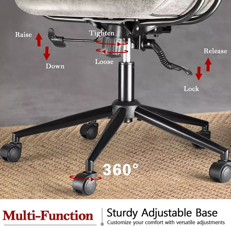 VITESSE Ergonomic Home Office Desk Chair Modern Leather Computer Chair