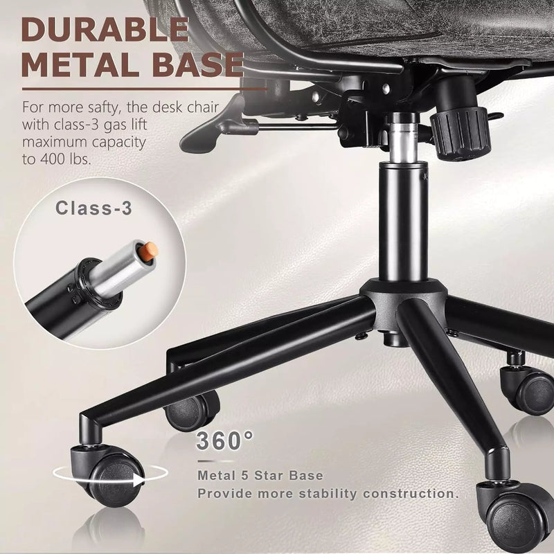 VITESSE Ergonomic Home Office Desk Chair Modern Leather Computer Chair