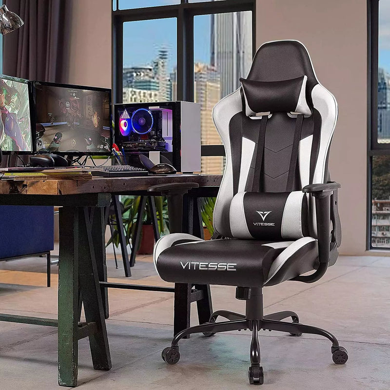 Vitesse Ergonomic Leather Gaming Chair Reclining PC Gaming Chair