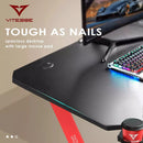 Vitesse Ergonomic Z-Shaped Gaming Desk with Mousepad and Handle Rack ZD01 Vitesse Home
