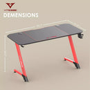 Vitesse Ergonomic Z-Shaped Gaming Desk with Mousepad and Handle Rack ZD01 Vitesse Home