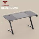 Vitesse Ergonomic Z-Shaped Gaming Desk with Mousepad and Handle Rack ZD01 Vitesse Home