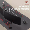 Vitesse Ergonomic Z-Shaped Gaming Desk with Mousepad and Handle Rack ZD01 Vitesse Home