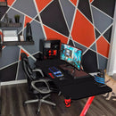 Vitesse Ergonomic Z-Shaped Gaming Desk with Mousepad and USB Handle Rack ZD01 Vitesse Home