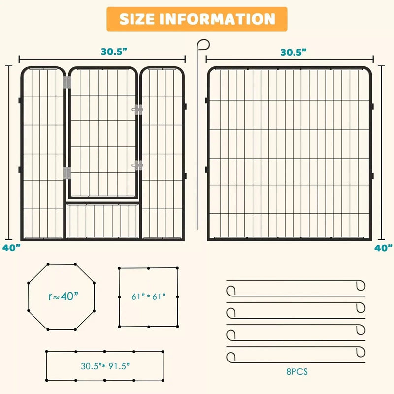 Vitesse Heavy Duty Metal Dog Playpen