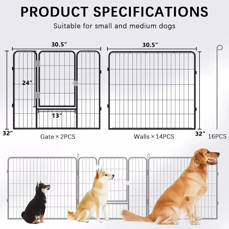 Vitesse Heavy Duty Metal Dog Playpen