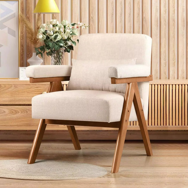 Vitesse Mid Century Modern Accent Chair with Padded Armrests