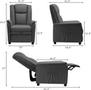 Vitesse Modern Fabric Recliner Chair, Home Theater Seating with Pocket, Lounge Recliner Sofa with Footrest and Backrest
