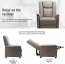 Vitesse Modern Fabric Recliner Chair, Home Theater Seating with Pocket, Lounge Recliner Sofa with Footrest and Backrest