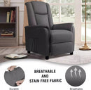 Vitesse Modern Fabric Recliner Chair, Home Theater Seating with Pocket, Lounge Recliner Sofa with Footrest and Backrest