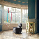 Vitesse Modern Fabric Recliner Chair, Home Theater Seating with Pocket, Lounge Recliner Sofa with Footrest and Backrest