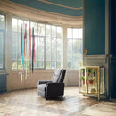 Vitesse Modern Fabric Recliner Chair, Home Theater Seating with Pocket, Lounge Recliner Sofa with Footrest and Backrest