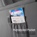 Vitesse Modern Fabric Recliner Chair, Home Theater Seating with Pocket, Lounge Recliner Sofa with Footrest and Backrest