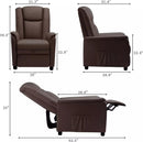 Vitesse Modern Fabric Recliner Chair, Home Theater Seating with Pocket, Lounge Recliner Sofa with Footrest and Backrest