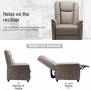 Vitesse Modern Fabric Recliner Chair, Home Theater Seating with Pocket, Lounge Recliner Sofa with Footrest and Backrest