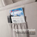 Vitesse Modern Fabric Recliner Chair, Home Theater Seating with Pocket, Lounge Recliner Sofa with Footrest and Backrest