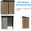 VITESSE Outdoor Storage Metal Shed House with Single Lockable Door