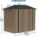 VITESSE Outdoor Storage Metal Shed House with Single Lockable Door