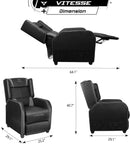 Vitesse Racing Style Single Gaming Recliner & Sofa, Theater Seat VGR02 Vitesse Home