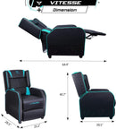 Vitesse Racing Style Single Gaming Recliner & Sofa, Theater Seat VGR02 Vitesse Home