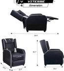 Vitesse Racing Style Single Gaming Recliner & Sofa, Theater Seat VGR02 Vitesse Home