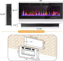 Vitesse Ultra-Thin Electric Fireplace Recessed and Wall Mounted