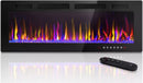 Vitesse Ultra-Thin Electric Fireplace Recessed and Wall Mounted