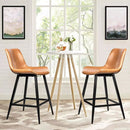 Waleaf 30" Bar Stools Set of 2, Leather Counter Height Barstools